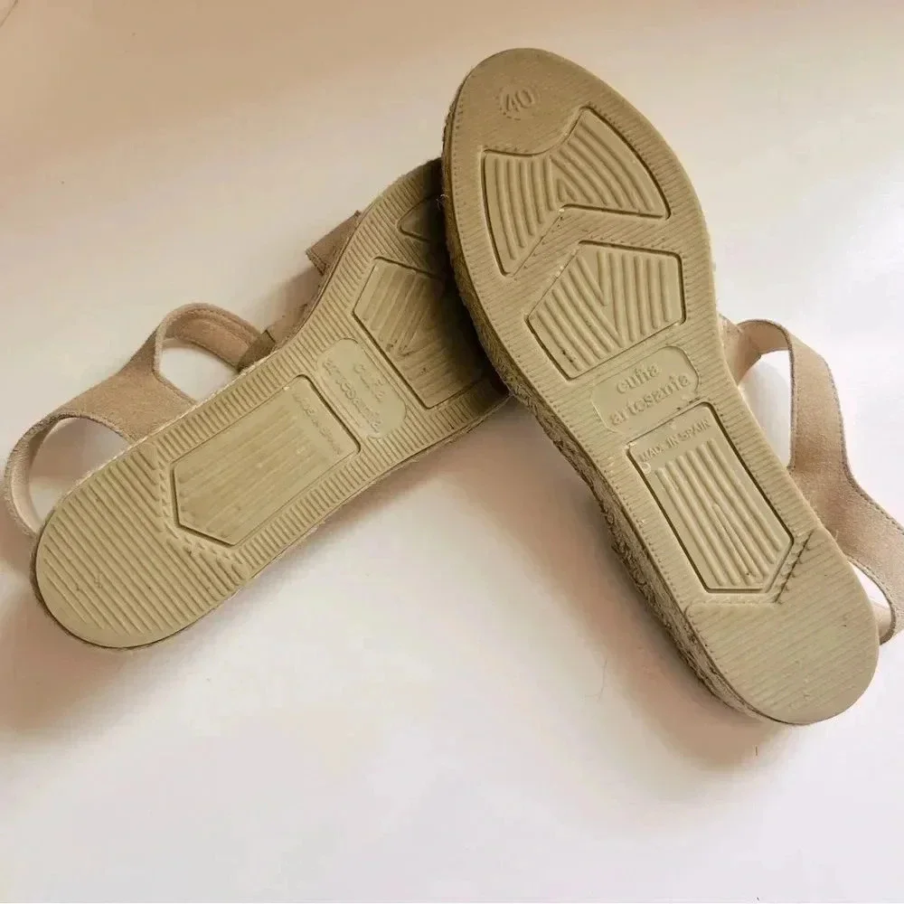 NWOT Gaimo Strappy Wedged Espadrille Sandals